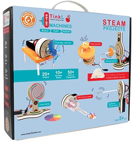 ButterflyEduFields Electric Motor kit - 20+ Science Experiments Electronics kit for Kids - DIY STEM Educational Learning Science Toys for 5 6 7 8 9 10 Years Old Boys and Girls