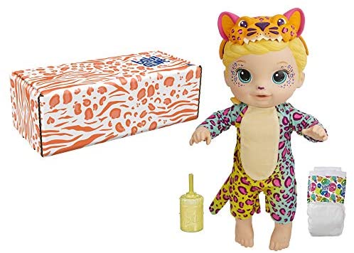 Baby Alive Rainbow Wildcats Doll, Leopard, Accessories, Drinks, Wets, Leopard Toy for Kids Ages 3 Years and Up, Blonde Hair (Amazon Exclusive)