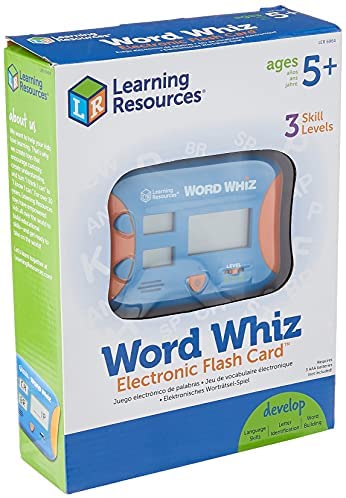 Learning Resources Word Whiz Electronic Flash Card, Handheld Word Games, Word Building Game for Kids, Electronic Learning Games, Ages 5+
