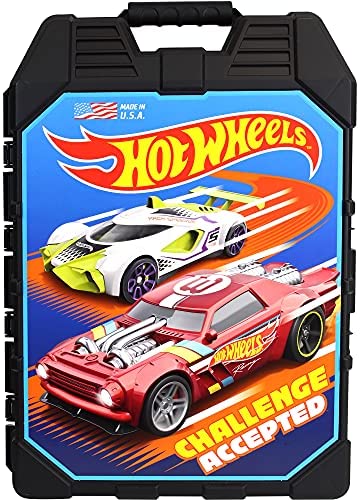 Hot Wheels 48- Car storage Case With Easy Grip Carrying Case, 48-car