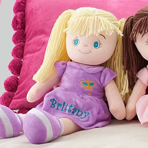 Personalized Dibsies Butterfly Snuggle Doll - 15 Inch (Blonde)