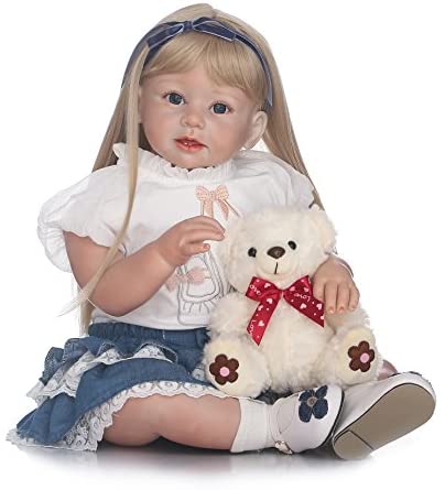 Toddlers Reborn Baby Dolls Girl Soft Silicone Realistic 28