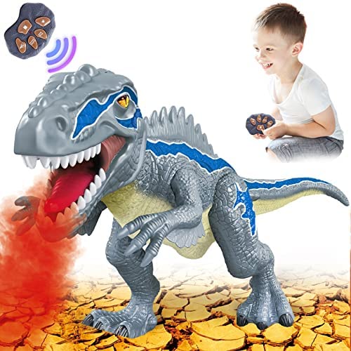 Dinosaur Toys for 3-5 Year Old Boys Girls, Electronic Dinosaur Toy Walking with LED Light Up Roaring Realistic Simulation Sounds Dino Remote Control Dinosaur Toys for Kids Gifts Age 3 4 5 6 7