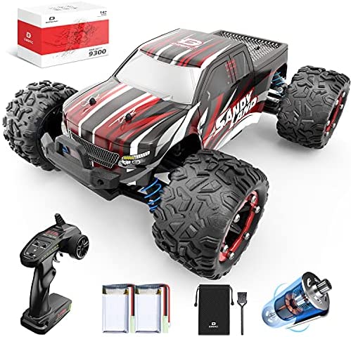 DEERC 9300 Remote Control Car High Speed RC Cars for Kids Adults 1:18 Scale 40 KM/H 4WD Off Road Monster Trucks,2.4GHz All Terrain Toy Trucks with 2 Rechargeable Battery,40+ Min Play Gift for Boy Girl