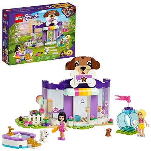 LEGO Friends Doggy Day Care 41691 Building Kit; Birthday Gift for Kids, Comes with 2 Mini-Dolls and 2 Toy Dog Figures, New 2021 (221 Pieces)