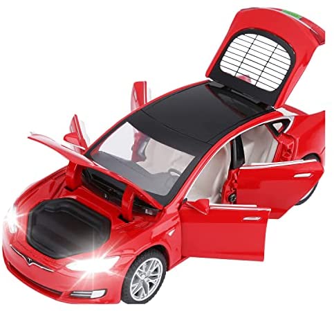 Model S Toy car Alloy Model Cars Pull Back Toy Cars for 4 + Years Old (RED)