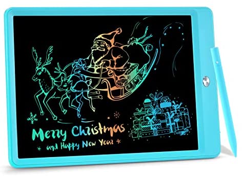 LCD Writing Tablet Doodle Board, PINKCAT 10 Inch Colorful Drawing Tablet Writing Pad, Electroni Graphics Drawing Pad for Kids, Toys Christmas Birthday Gift for 3 4 5 6 7 Years Old Girls Boys - (Blue)