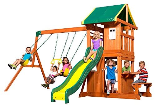 Backyard Discovery Oakmont All Cedar Wood Playset Swing Set