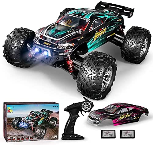 MIEBELY RC Cars 1: 16 Scale All Terrain 4x4 Remote Control Car for Adults & Kids, 40+ KM/H Waterproof Off-Road RC Trucks, High Speed Electronic Cars, 2.4Ghz Radio Controller, 2 Batteries, 2 Car Bodies