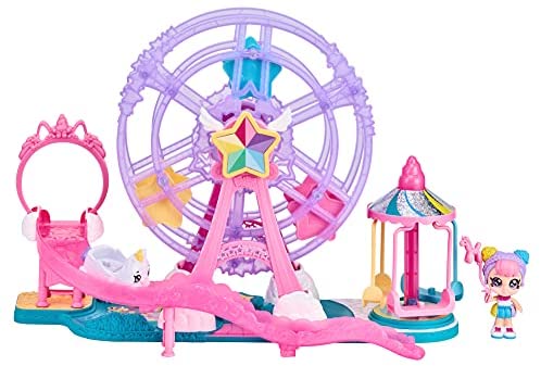 Kindi Kids Minis Collectible Ferris Wheel and Posable Bobble Head Figurine 2pc