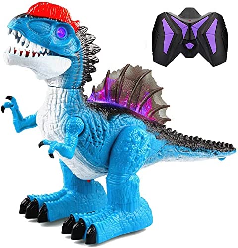 Dinoera Dinosaur Toys for 4 5 6 7 8-12 Year Old Boys - Remote Control Dinosaur Toys for Kids 3-5 5-7 Educational RC Walking Dinosaur Robot w/ Lights Sounds Christmas Birthday Gifts Boys Girls