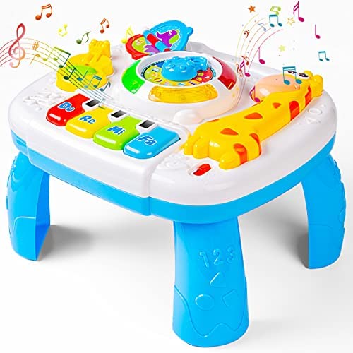 Subao Baby Toys 6 to 12 Months Activity Table Musical Learning Table 6 Months Up 9.6X8.6X6.0 Inch Kids Toddlers Infant Toys for 1 2 3 Years Old Best Gifts