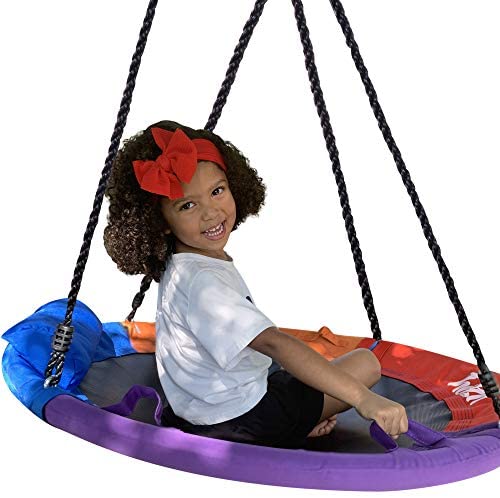Large Round Swing for Kids with Straps - 40