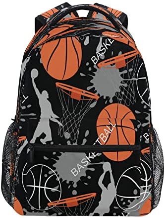 Sport Man Basketball School Backpack for Girls Boys Kids Laptop Backpack Travel Camping Daypack