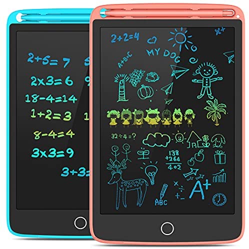 2 Pack LCD Writing Tablet, 8.5 Inch Colorful Doodle Board Drawing Pad for Kids, Erasable Electronic Painting Pads, Learning Educational Toy Gift for Age 3 4 5 6 7 Year Old Girls Boys
