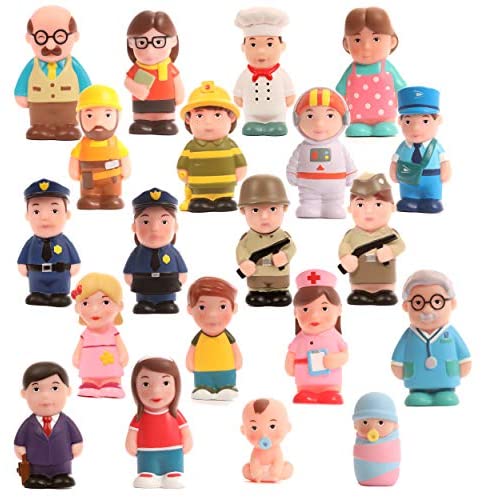 Beverly Hills Doll Collection Sweet Li'l Folks Set of 20 Community and Family Dollhouse Figures Soft Vinyl Play Figures People for All Ages