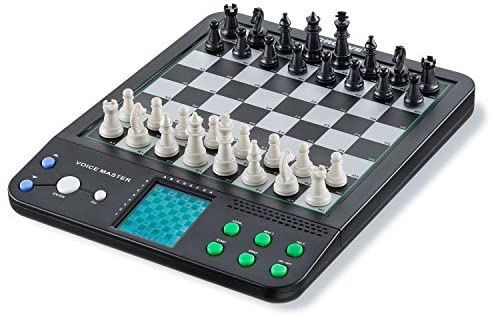 Croove Electronic Chess and Checkers Set with 8-In-1 Board Games, For Kids To Learn and Play