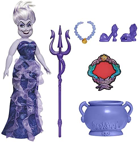 Disney Villains Ursula Fashion Doll, Accessories and Removable Clothes, Disney Villains Toy for Kids 5 Years Old and Up