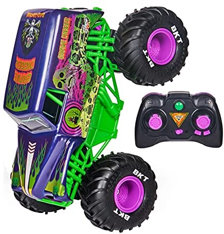 Monster Jam, Official Grave Digger Freestyle Force, Remote Control Car, Monster Truck Toys for Boys Kids and Adults, 1:15 Scale