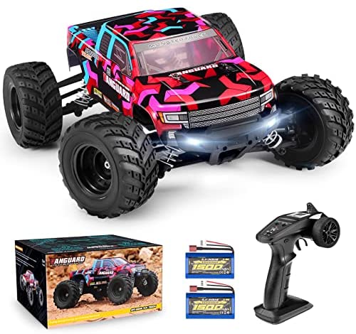 GROZZ-RACING 903 RC Trucks 1:12 Scale 4X4 Off-road Truck High Speed RC Cars 38 km/h, Electric Remote Control Car for Adults and Kids Hobby Grade RTR Two Batteries for 40 min Play Xmas Truck Toys Gifts