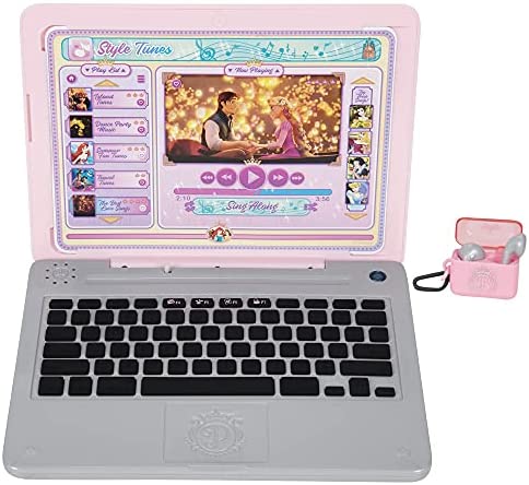 Disney Princess Style Collection Laptop with Phrases, Sound Effects & Music! Girls Toy Pretend Laptop