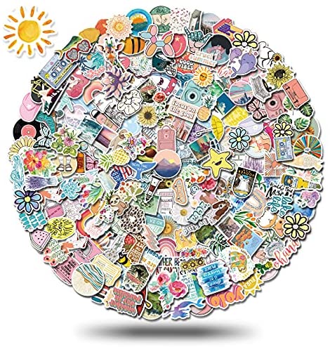 Stickers for Kids, 200PCS Cute Vinyl Waterproof Aesthetic Water Bottle Stickers for Hydro Flask, Laptop, Computer, Phone, PC, Skateboard with Christmas, Birthday Party Gifts for Teens Girls, Kids (200PCS)