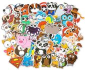 50 Pcs Cute Cartoon Animal Stickers Pack for Kids, Fast Shipped by Amazon, Waterproof Stickers for Flask, Laptop, Phone, Water Bottle, Luggage, DIY Decals, Aesthetic Vinyl Stickers for Adults