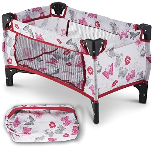 Litti Pritti Take Along Travel Crib Pack and Play Accessory for Dolls - Perfect for 18