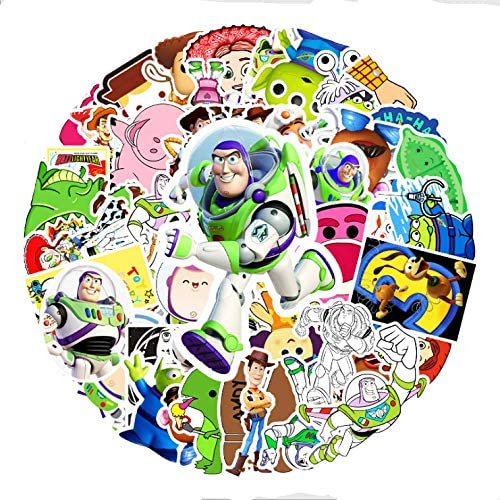 53PCS Cartoon Toy Story Stickers for Kids,Buzz Lightyear Stickers for Water Bottle Laptop Room Graffiti Decor Stickers for Birthday Party Favor Supply