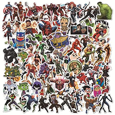 Eiwivoo 104Pcs Stickers Anime Waterproof Vinyl Cartoon Sticker for Kids Adults Teens Luggage Laptop Water Bottles Phone Personalize Decal