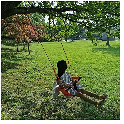 Toddler Swing, Hand-Knitting Adjustable Rope Kids Swing Seat, Bucket Chair Baby Swings Set for Tree, Indoor, Outdoor, Playground Garden
