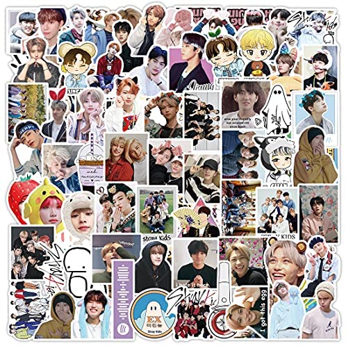 Stra_y Kids Stickers 100pcs Kpop Stickers for Teens Kids Adults Vinyl Waterproof Stickers for Laptop Water Bottle Skateboard