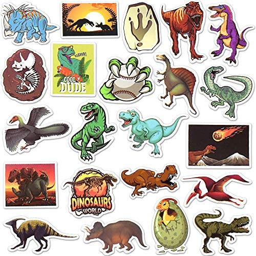 Dinosaur Stickers for Boys Dinosaur Stickers for Kids Dinosaur Stickers for Water Bottles Dinosaur Vinyl Stickers Waterproof Stickers for Laptop(50 Pcs)