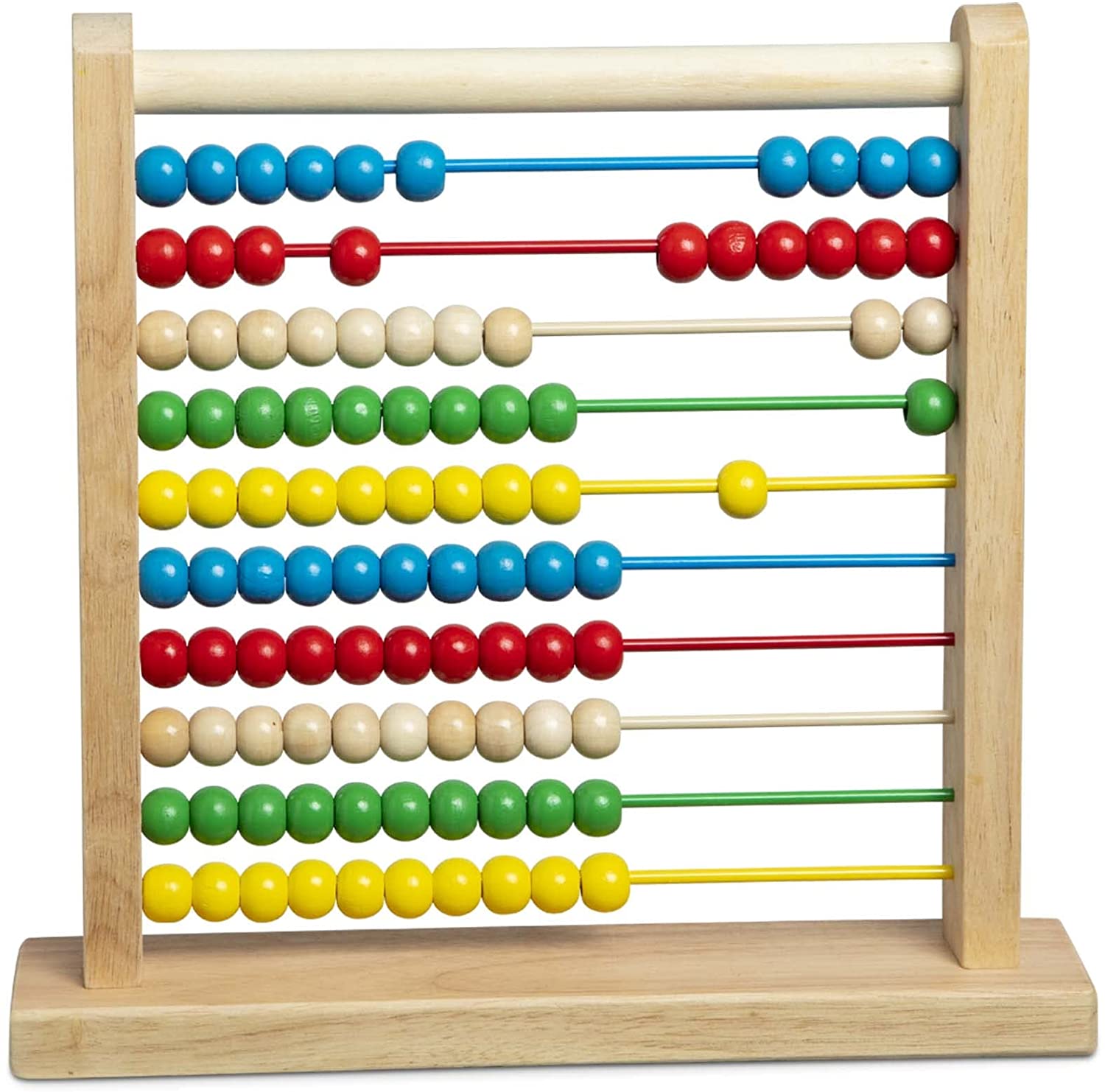 Melissa & Doug Abacus - Classic Wooden Educational Counting Toy With 100 Beads