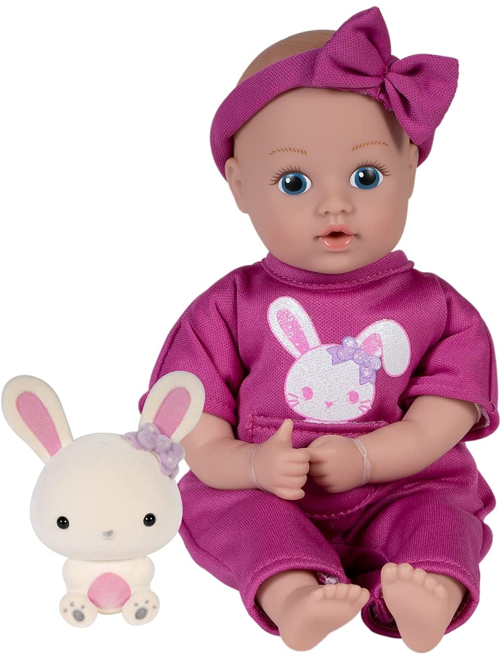 Adora Mini Baby Doll with Soft Flocked Bunny Friend- Be Bright Tots & Friends