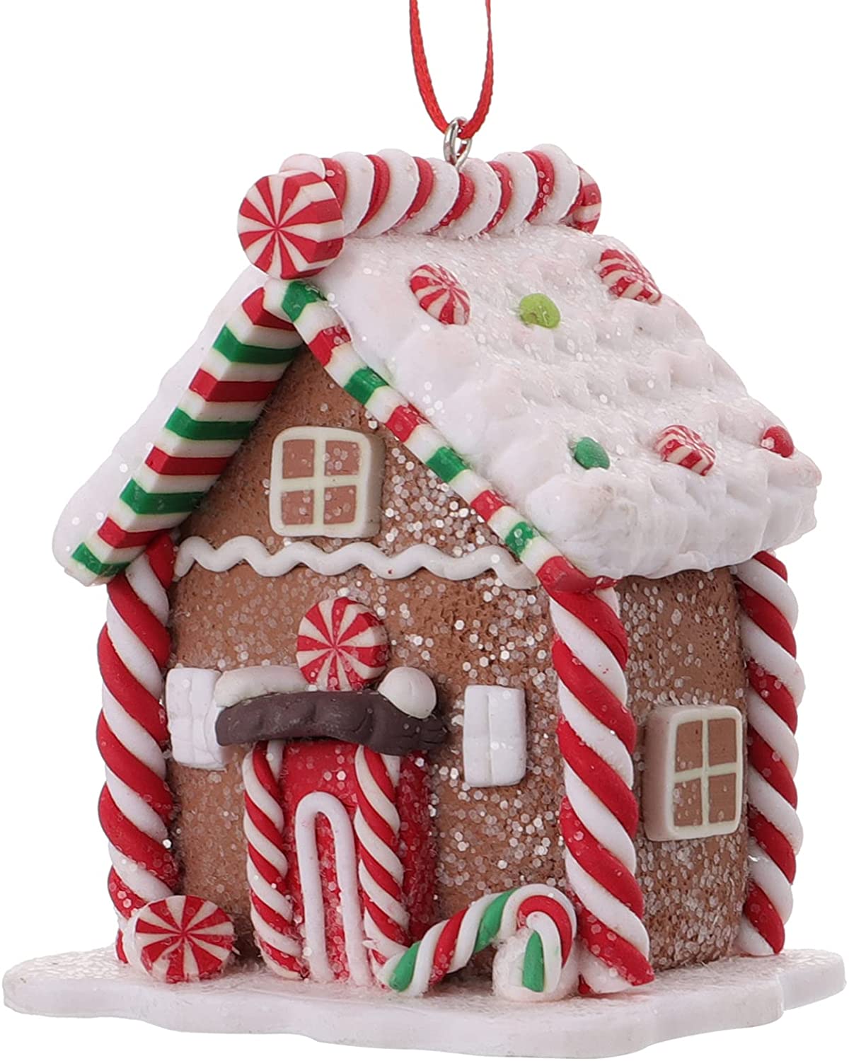 Toddmomy Christmas Gingerbread House Ornaments Resin Christmas Hanging Ornaments for Christmas Tree Holiday Party Home Decoration