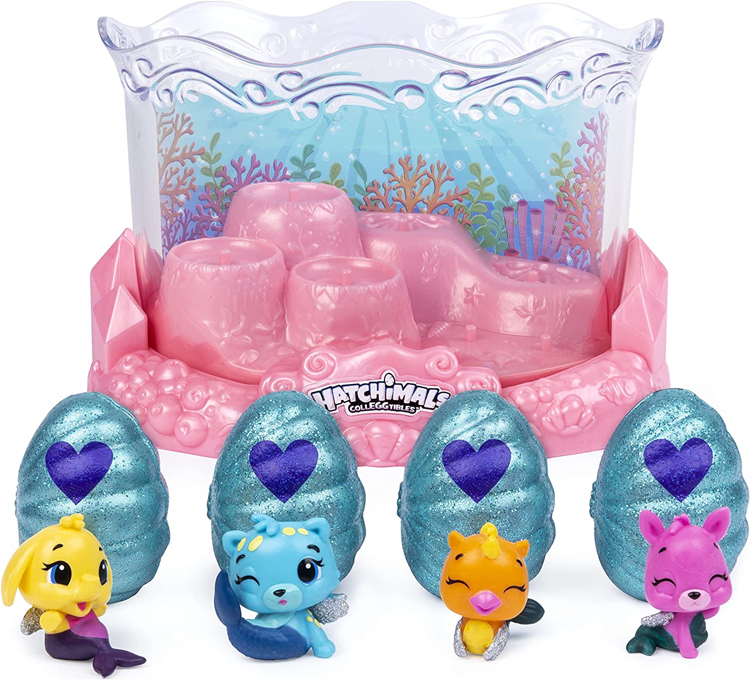 Hatchimals CollEGGtibles, Mermal Magic Underwater Aquarium with 8 Exclusive, for Kids Aged 5 and Up, Amazon Exclusive