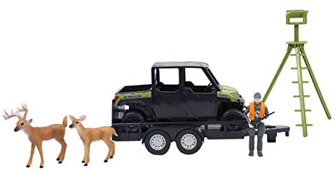 Big Country Toys Polaris Ranger - 1:20 Scale - Polaris Ranger - ATV Trailer - Accessory Pack - 8 Piece Toy Set