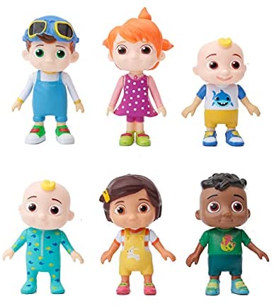 Friends & Family, 6 Figure Pack - 3 Inch Character Toys - Features Two Baby JJ Figures (Tee and Onesie), Tomtom, YoYo, Cody, and Nina - Toys for Babies and Toddlers
