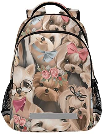 Cute Cartoon Pet Dogs Pattern Backpack for Student Children Boys Girls Book Bags Schoolbags Outdoor Camping Travel Daypack Casual Bags Lightweight Laptop Backpack for Men Women Teens Kids