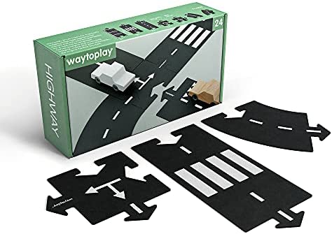 waytoplay Highway Flexible Toy Road Set (24 pcs). The Original, Made in Europe.
