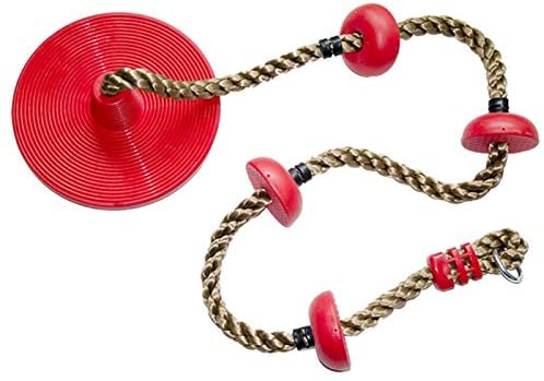 LKEREJOL Climbing Rope Swing, Kids Backyard Swings, Outdoor Swing Tree with Platforms and Disc Swing Set, Disc Swing with Foot Holder Set for Kids Adults Outdoor Backyard Fun Game