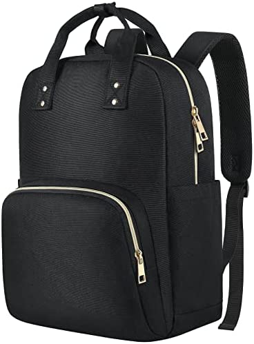 Laptop Backpack for Women, Upgrade Stylish College School Travel Casual Daypack Bookbag,Durble Work Shopping Small Bag Light Weight For Women Men Girls Boys Student Fits 15.6 Inch Laptop Netbook,Black