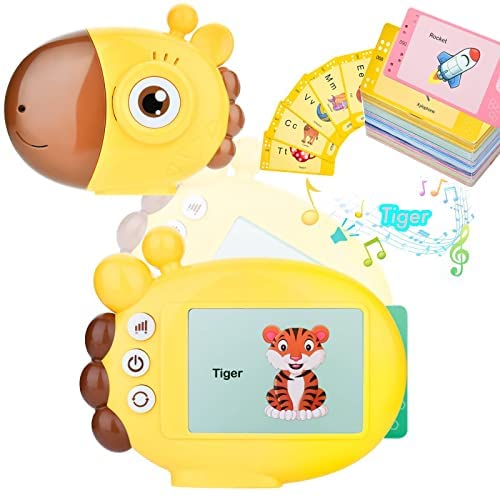 TYHFLY Preschool Educational Toys, Toddlers Talking Flash Cards for 2 3 4 5 6 Years Old, Kindergarten Learning Resource Electronic Interactive Toys for kids Birthday Halloween Christmas Children Gifts