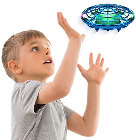 Force1 Scoot Hand Operated Drone for Kids or Adults - Hands Free Motion Sensor Mini Drone, Easy Indoor Small UFO Toy Flying Ball Drone Toy for Boys and Girls (Blue)