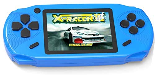 Beijue 16 Bit Handheld Games for Kids Adults 3.0'' Large Screen Preloaded 100 HD Classic Retro Video Games no Need WiFi USB Rechargeable Seniors Electronic Game Player Birthday Xmas Present (Blue)