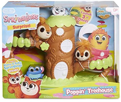 Little Tikes Springlings Surprise Poppin' Treehouse Set with Two Plush Pets