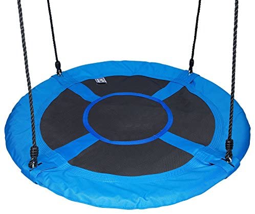 100cm/40 Disc Giant Nest Web Rope Hanging Tree Swing Seat Set Heavy Duty Easy to Set Up for Kids Children Adult Outdoor Backyard Garden Large Size