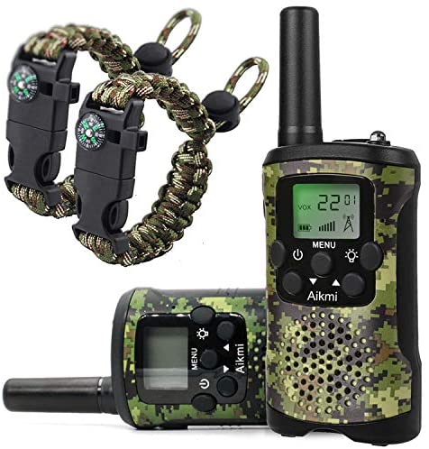 Walkie Talkies for Kids 22 Channel 2 Way Radio 3 Miles Long Range Handheld Walkie Talkies Durable Toy Best Birthday Gifts for 6 Year Old Boys and Girls fit Adventure Game Camping (Green Camo 1)