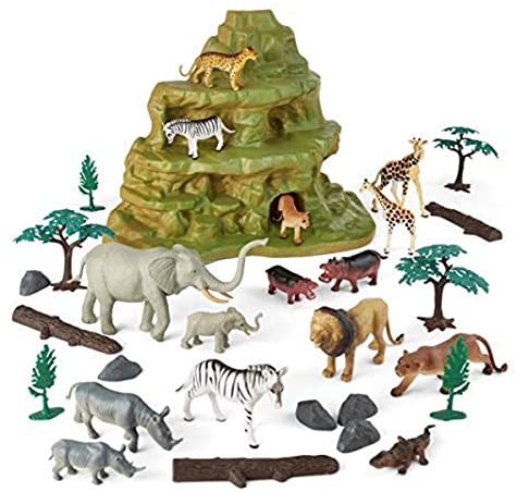 Animal Zone 30pc Safari Set with Mountain